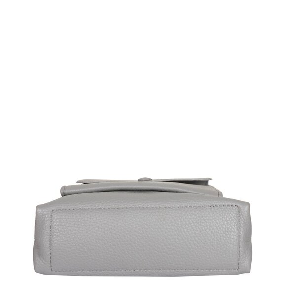 Leather Grey Crossbody Shoulder Bag for Men & Women –Sling Bag for Daily Use - Picture 7 of 10